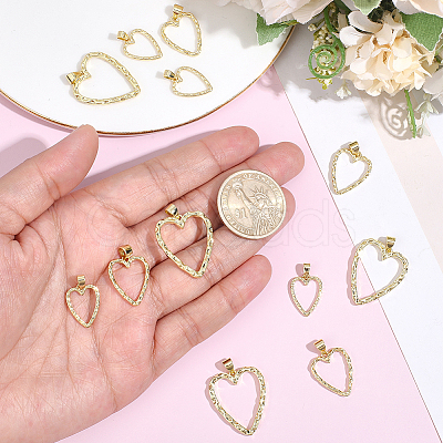 12Pcs 3 Styles Rack Plating Brass Pendants KK-BBC0025-61-1
