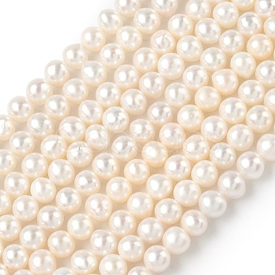 Natural Cultured Freshwater Pearl Beads Strands PEAR-C004-04-1