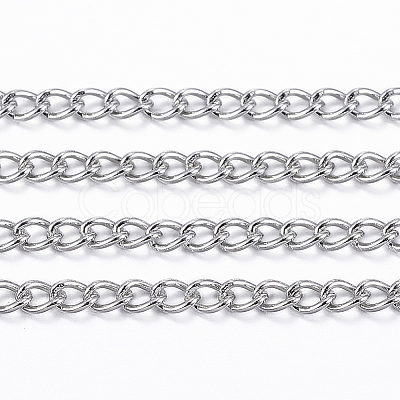 Tarnish Resistant 304 Stainless Steel Curb Chains STAS-P163-18P-1