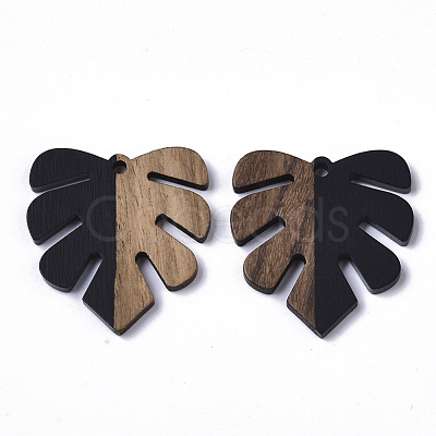 Resin & Walnut Wood Pendants X-RESI-S358-24J-1