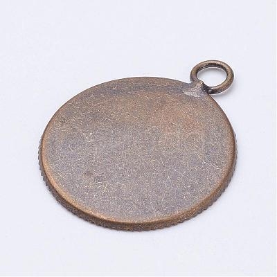 Brass Pendant Cabochon Settings KK-D527-19AB-1