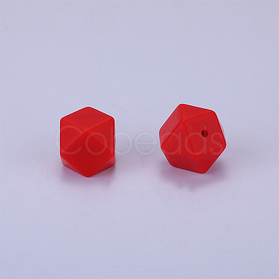 Hexagonal Silicone Focal Beads SI-JX0020A-25-1