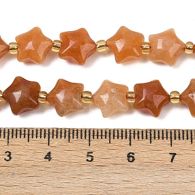 Natural Red Aventurine Beads Strands G-Z080-A22-10mm-1