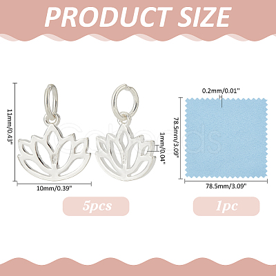 5Pcs 925 Sterling Silver Charms STER-ME0001-49-1