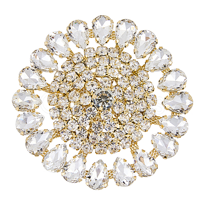 Brass Rhinestone Applique DIY-FG0009-88A-1