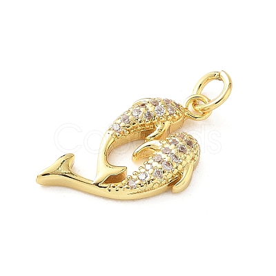 Brass Micro Pave Cubic Zirconia Pendants KK-I381-07G-01-1