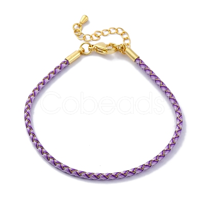 Polyester Cord Braided Bracelet Makings MAK-Z003-01G-28-1