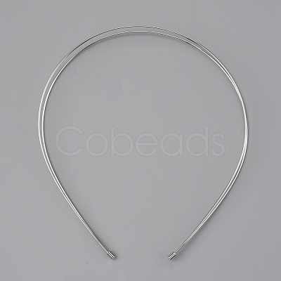 Alloy Double Hair Band Findings AJEW-WH0304-25A-P-1