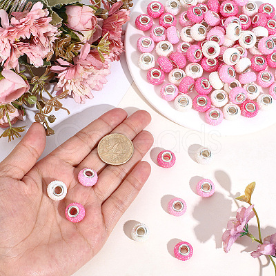 100cs Large Hole Resin European Beads RESI-PA0001-22B-1