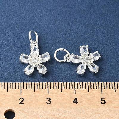 Brass Micro Pave Cubic Zirconia Pendants KK-U067-03S-04-1