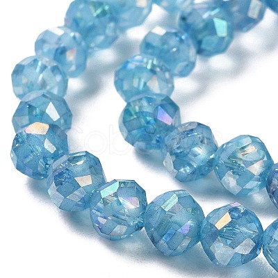 Transparent Electroplate Glass Beads Strands EGLA-F160-02C-1