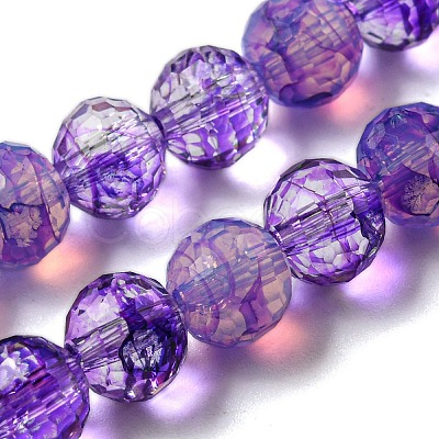 Baking Paint Glass Bead Strands GLAA-G116-02B-1