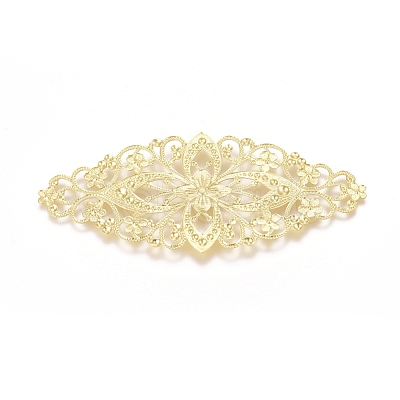 Brass Filigree Joiners KK-G368-01C-1
