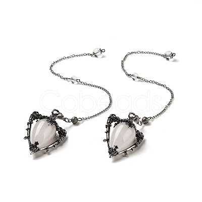Natural Quartz Crystal Triangle Dowsing Pendulum Pendants G-G022-01AS-08-1