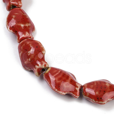 Handmade Porcelain Beads Strands PORC-P030-01A-01-1