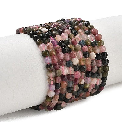 Natural Multicolor Tourmaline Beads Strands G-E530-07H-1