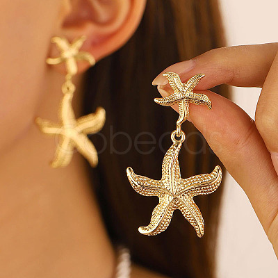 304 Stainless Steel Dangle Stud Earrings FS-WG5CF4C-01-1