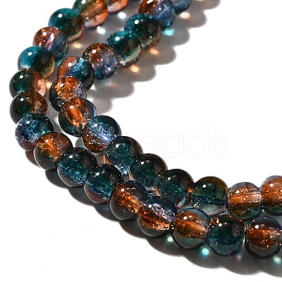 Crackle Glass Beads Strands X-CCG-C002-6mm-08-1