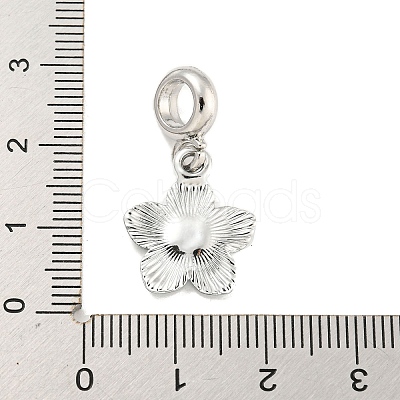 Rack Plating Alloy Enamel Flower European Dangle Charms FIND-B034-55P-1