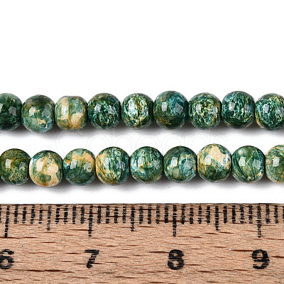 Baking Paint Glass Beads Strands DGLA-N016-4mm-07-1