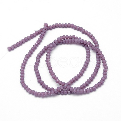 Faceted Rondelle Glass Beads Strands X-GLAA-M028-2mm-A02-1