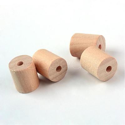 Unfinished Wood Beads WOOD-S659-27-LF-1