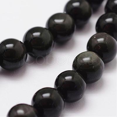 Natural Rainbow Obsidian Beads Strands G-D838-8mm-04-1