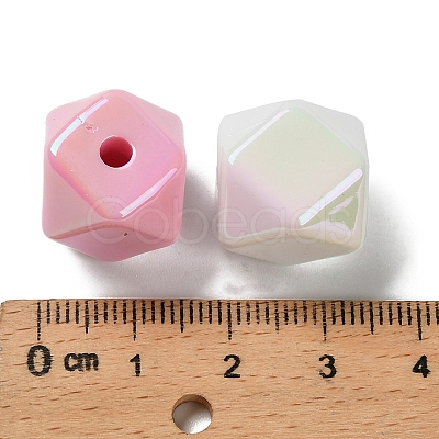 UV Plating Opaque Acrylic Beads OACR-D316-10-1