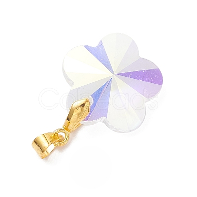 AB Color Plated Glass Pendants PALLOY-JF04596-01-1