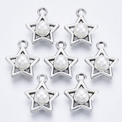 ABS Plastic Imitation Pearl Pendants OACR-R248-002P-1