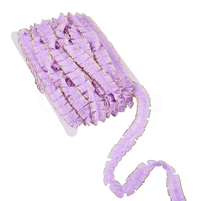 10M Double Layer Polyester Lace Ribbon OCOR-TA0004-14I-1
