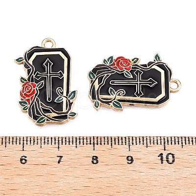 Halloween Theme Rack Plating Alloy Enamel Pendants X1-ENAM-N056-393A-KCG-1