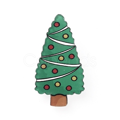 Christmas Acrylic Brooch Pin JEWB-WH0030-12D-1