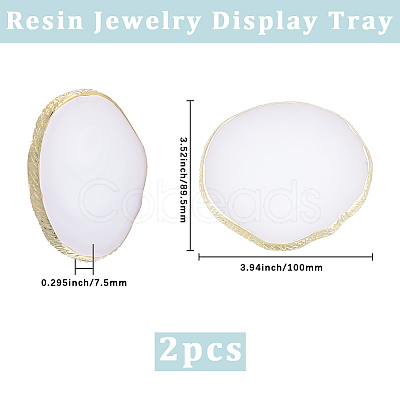 2Pcs Resin Imitation Agate Color Palette MRMJ-BBC0001-02A-1