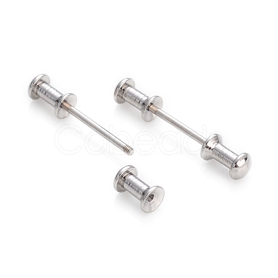 Non-Tarnish 304 Stainless Steel Screw Clasps STAS-F245-01P-1