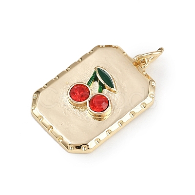 Brass Enamel Pendants KK-L246-02G-1