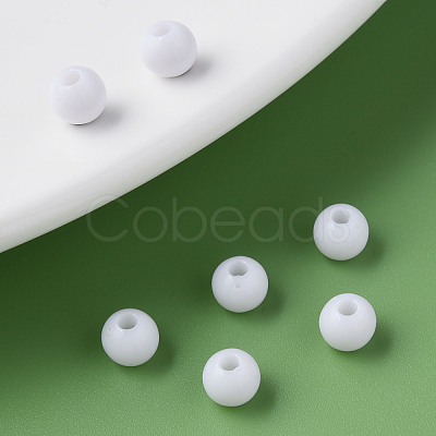 Opaque Acrylic Beads MACR-S370-C6mm-01-1