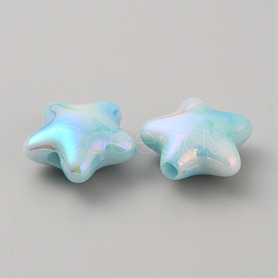 UV Platings Acrylic Beads OACR-TAC0003-06D-1