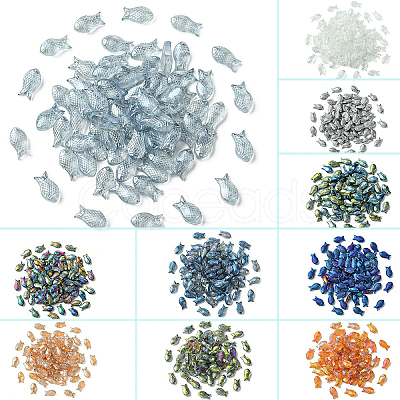 100Pcs Electroplate Transparent Glass Beads EGLA-YW0005-28A-1