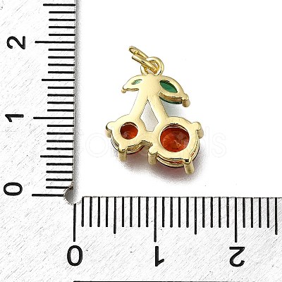 Brass Micro Pave Clear Cubic Zirconia Pendants X-ZIRC-I070-080G-1