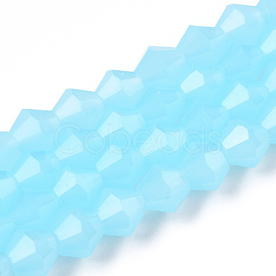 Imitation Jade Glass Beads Strands EGLA-A039-J6mm-D03-1