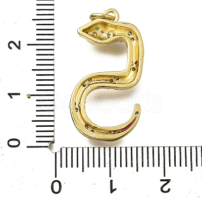 Brass Micro Pave Cubic Zirconia Pendants KK-I724-A05-1