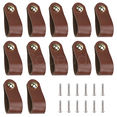 Gorgecraft 12 Sets Leather Handle DIY-GF0004-64-1