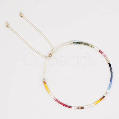 Adjustable Plastic Beaded Slider Bracelets YS6543-2-1