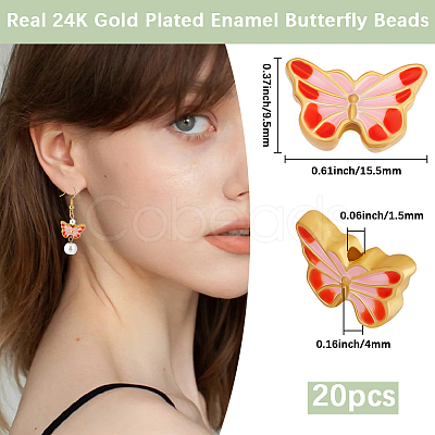 20Pcs Alloy Enamel Beads ENAM-BBC0001-03-1