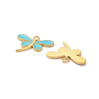 304 Stainless Steel Enamel Pendants STAS-K306-52G-1