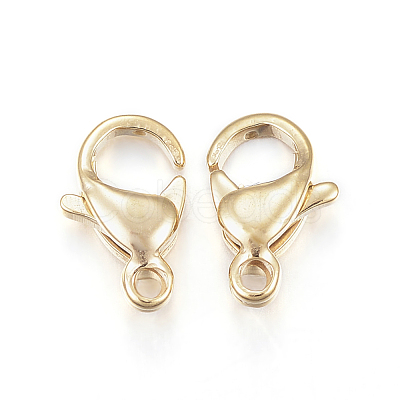 Ion Plating(IP) 304 Stainless Steel Lobster Claw Clasps X-STAS-H353-A-02G-1
