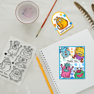 Custom Summer Theme PVC Plastic Clear Stamps DIY-WH0631-0731-1