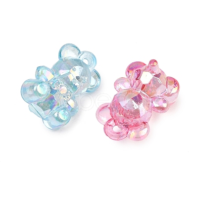 40Pcs 8 Colors Transparent Acrylic Pendants MACR-FP0001-14-1