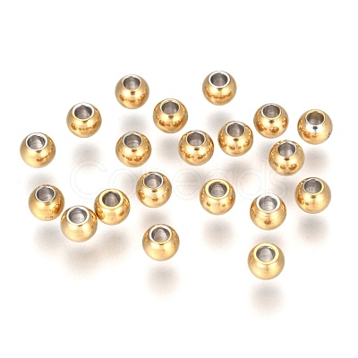 Ion Plating(IP) 202 Stainless Steel Rondelle Spacer Beads STAS-F094-06D-G-1